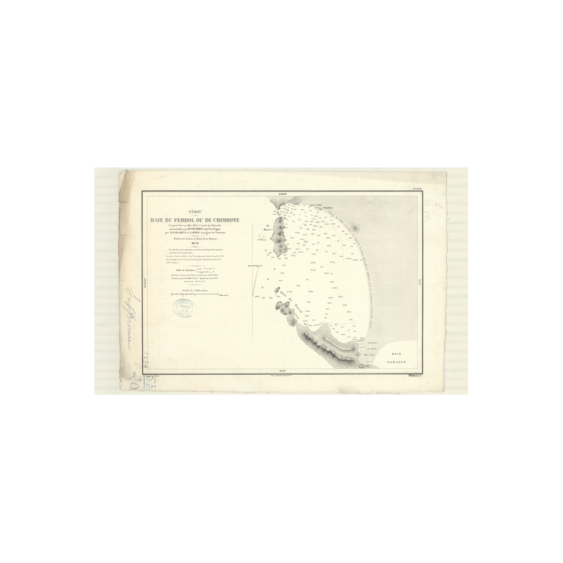 Reproduction carte marine ancienne - 3294 - FERROL (Baie), CHIMBOTE (Baie) - PEROU - PACIFIQUE, AMERIQUE DU SUD (Côte Ouest), AM