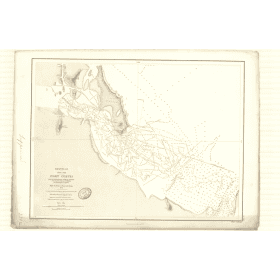 Reproduction carte marine ancienne Shom - 3312 - CURTIS (Port) - pACIFIQUE,CORAIL (Mer),AUSTRALIE (Côte Est) - (1875 -