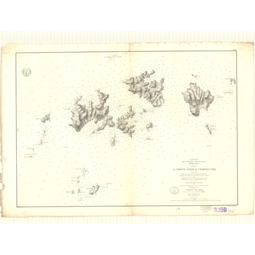 Reproduction carte marine ancienne Shom - 3359 - SETO UTCHI, SETO NAIKAI, HARIMA NADA, IESHIMA GUNTO - JAPON - pACIFIQUE