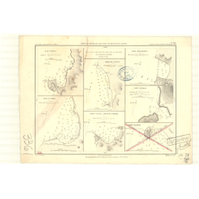 Reproduction carte marine ancienne Shom - 3361 - CHIMBA (Baie) - CHILI - pACIFIQUE,AMERIQUE de SUD (Côte Ouest),AMERIQU