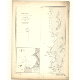 Reproduction carte marine ancienne Shom - 3365 - VENTANAS (Pointe), NEGRO (Baie d'l) - CHILI - pACIFIQUE,AMERIQUE de SUD