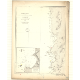 Reproduction carte marine ancienne - 3365 - VENTANAS (Pointe), NEGRO (Baie Del) - CHILI - PACIFIQUE, AMERIQUE DU SUD (Côte Ouest