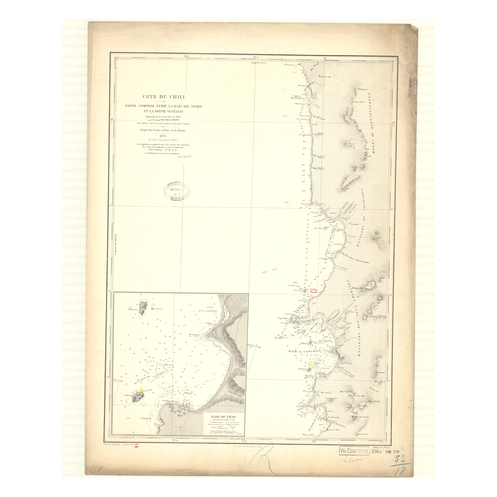 Carte marine ancienne - 3365 - VENTANAS (Pointe), NEGRO (Baie d'l) - CHILI - PACIFIQUE, AMERIQUE de SUD