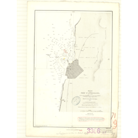 Reproduction carte marine ancienne Shom - 3366 - ANTOFAGASTA (Port) - BOLIVIE,CHILI - pACIFIQUE,AMERIQUE de SUD (Côte O