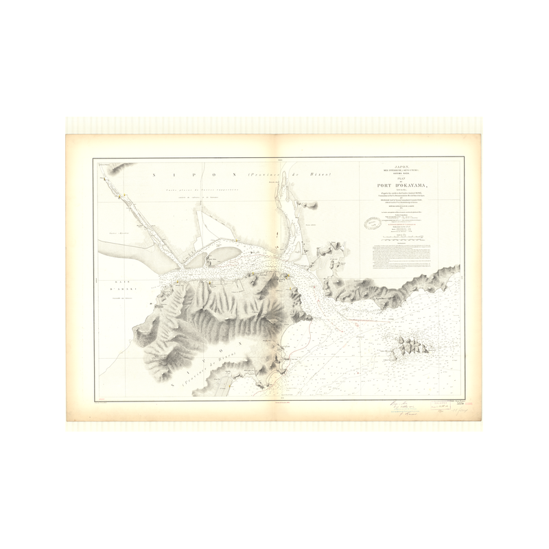 Reproduction carte marine ancienne - 3370 - SETO UTCHI, SETO NAIKAI, HARIMA NADA, OKAYAMA (Port) - JAPON - PACIFIQUE, INTERIEURE