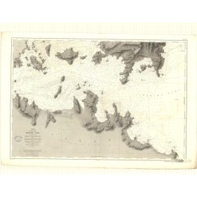 Reproduction carte marine ancienne - 3372 - SETO NAIKAI, HARIMA NADA, SHOZU-SIMA (île - Côte Sud) - JAPON - PACIFIQUE, INTERIEUR
