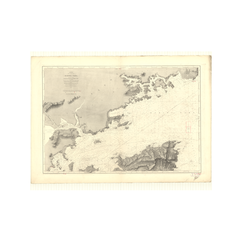 Reproduction carte marine ancienne Shom - 3373 - SETO NAIKAI, HARIMA NADA, SHOZU-SIMA (île - Côte Nord) - JAPON - pACI