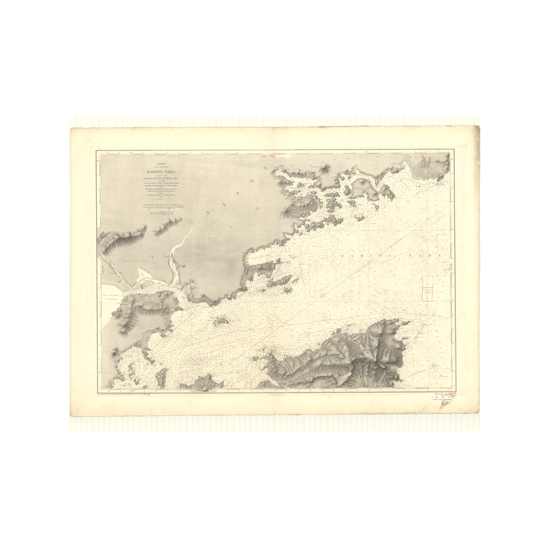 Reproduction carte marine ancienne - 3373 - SETO NAIKAI, HARIMA NADA, SHOZU-SIMA (île - Côte Nord) - JAPON - PACIFIQUE, INTERIEU
