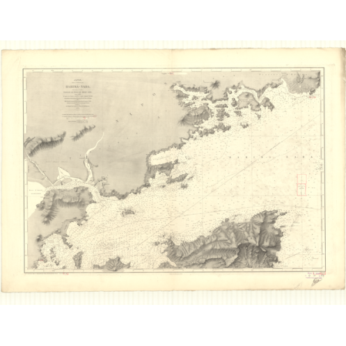 Reproduction carte marine ancienne Shom - 3373 - SETO NAIKAI, HARIMA NADA, SHOZU-SIMA (île - Côte Nord) - JAPON - pACI