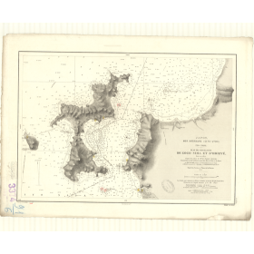 Reproduction carte marine ancienne - 3374 - SETO UTCHI, SETO NAIKAI, IYO NADA, GOGO SIMA (Mouillage), HORIYE (Baie) - JAPON - PA