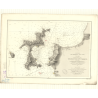 Reproduction carte marine ancienne Shom - 3374 - SETO UTCHI, SETO NAIKAI, IYO NADA, GOGO SIMA (Mouillage), HORIYE (Baie)
