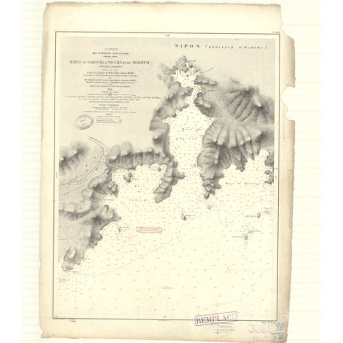 Reproduction of old nautical chart - 3389 - SETO UTCHI, SETO NAIKAI, HARIMA NADA, SAKOSHI (Baie), OO-URA (Baie), MOROTSU (Baie)