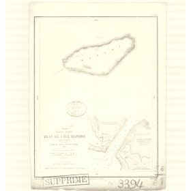 Reproduction carte marine ancienne Shom - 3394 - TUAMOTU (Archipel), MANIHI (île) - pACIFIQUE,OCEANIE - (1874 - 1935)