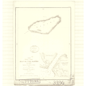 Reproduction carte marine ancienne - 3394 - TUAMOTU (Archipel), MANIHI (île) - PACIFIQUE, OCEANIE - (1874 - 1935)