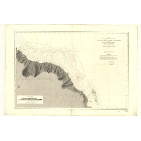 Reproduction carte marine ancienne - 3411 - SOCIETE (îles), TAHITI (île - Côte Nord-Est), FAARUMAI, TAIPAHIA (Baie) - POLYNESIE