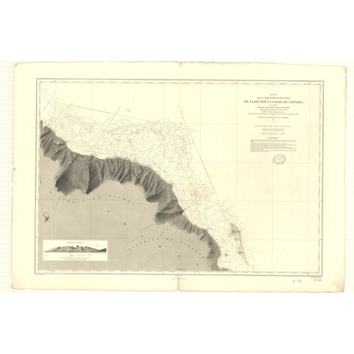 Reproduction carte marine ancienne - 3411 - SOCIETE (îles), TAHITI (île - Côte Nord-Est), FAARUMAI, TAIPAHIA (Baie) - POLYNESIE Reproduction carte marine ancienne - 3411 - SOCIETE (îles), TAHITI (île - Côte Nord-Est), FAARUMAI, TAIPAHIA (Baie) - POLYNESIE