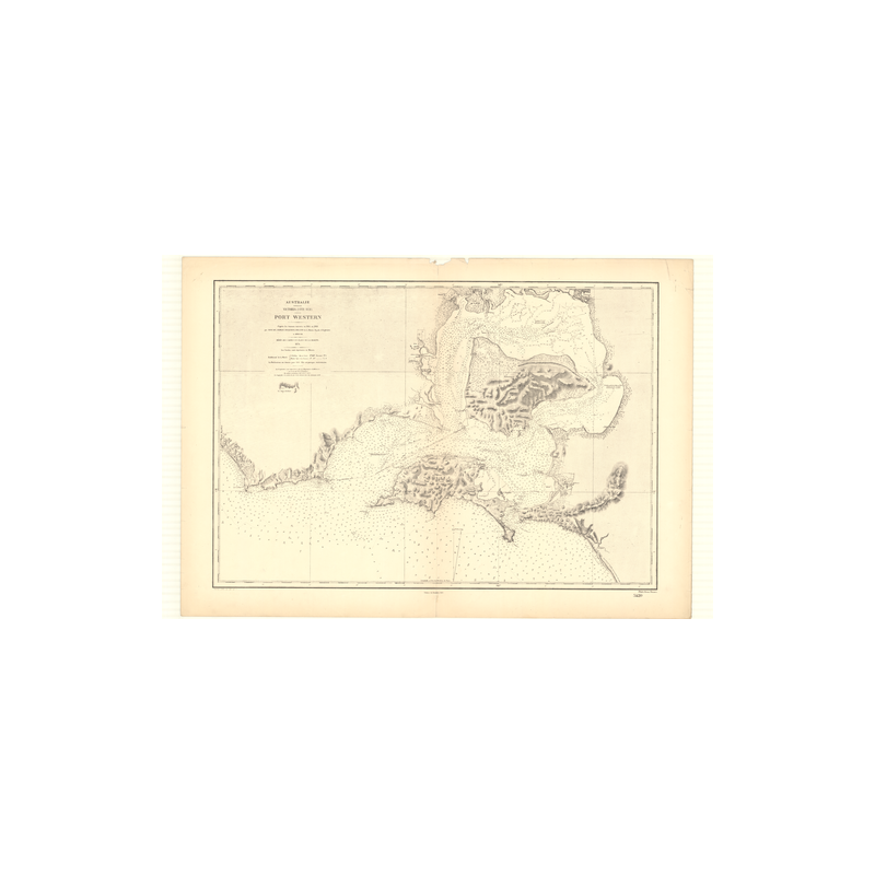 Reproduction carte marine ancienne - 3420 - VICTORIA, PORT WESTERN - AUSTRALIE (Côte Sud) - PACIFIQUE - (1874 - 1980)