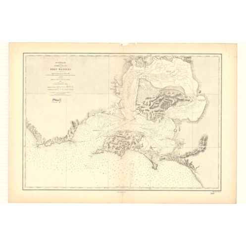 Reproduction carte marine ancienne Shom - 3420 - VICTORIA, pORT WESTERN - AUSTRALIE (Côte Sud) - pACIFIQUE - (1874 - 19