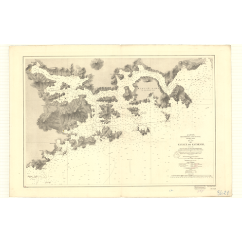 Reproduction of old nautical chart - 3421 - SETO UTCHI, SETO NAIKAI, HARIMA NADA, KATAKAMI (Canaux) - JAPON - PACIFIQUE, INTERIE