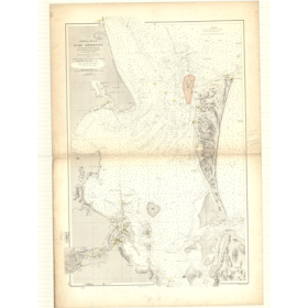 Reproduction carte marine ancienne Shom - 3449 - MORETON (Baie) - pACIFIQUE,CORAIL (Mer),AUSTRALIE (Côte Est) - (1875 -