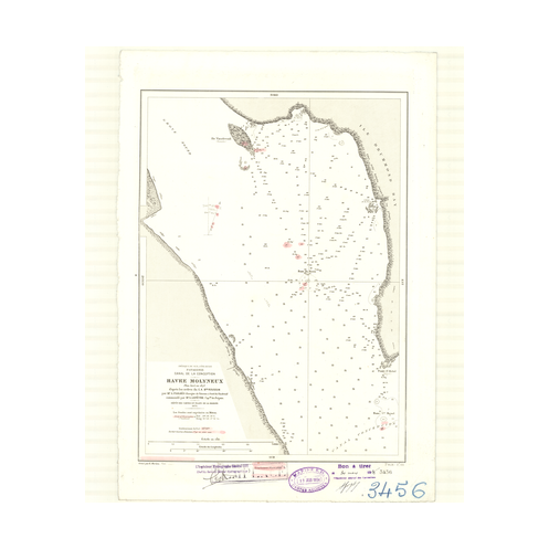 Reproduction carte marine ancienne Shom - 3456 - MERE de Dieu (Archipel), MOLYNEUX (Havre), ILE d'UMMOND HAY - CHILI - p