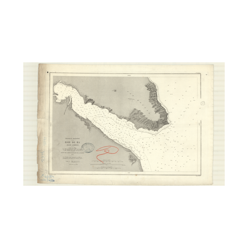 Reproduction carte marine ancienne Shom - 3462 - LEBRIS (Baie), BA (Baie) - NOUVELLE-CALEDONIE - pACIFIQUE,CORAIL (Mer)