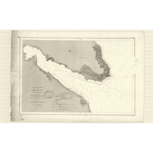 Reproduction carte marine ancienne Shom - 3462 - LEBRIS (Baie), BA (Baie) - NOUVELLE-CALEDONIE - pACIFIQUE,CORAIL (Mer)