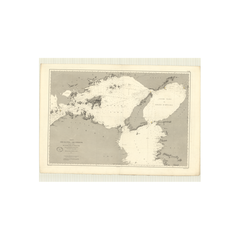 Reproduction carte marine ancienne - 3468 - SETO UTCHI, SETO NAIKAI, OSAKA (Golfe), HARIMA NADA - JAPON - PACIFIQUE, INTERIEURE