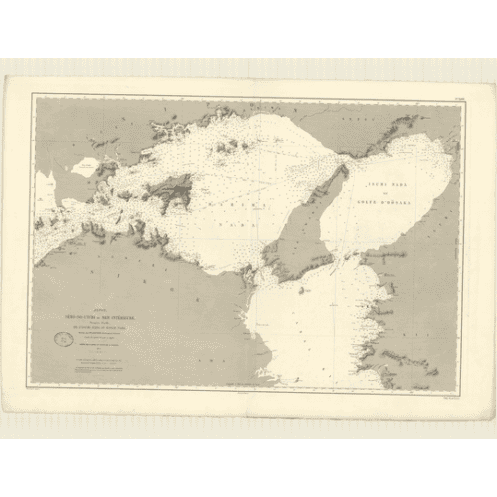 Reproduction carte marine ancienne - 3468 - SETO UTCHI, SETO NAIKAI, OSAKA (Golfe), HARIMA NADA - JAPON - PACIFIQUE, INTERIEURE Reproduction carte marine ancienne - 3468 - SETO UTCHI, SETO NAIKAI, OSAKA (Golfe), HARIMA NADA - JAPON - PACIFIQUE, INTERIEURE
