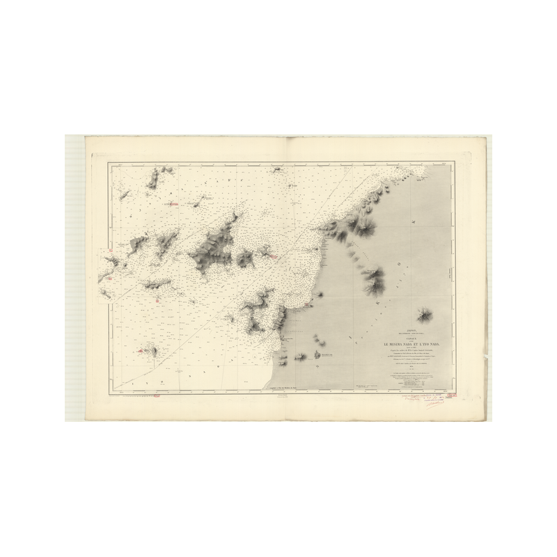 Carte marine ancienne - 3480 - SETO UTCHI, SETO NAIKAI, MISIMA NADA, IYO NADA - JAPON - PACIFIQUE, INTERIEURE (Mer) - (1876 - 19