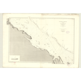 Reproduction carte marine ancienne Shom - 3485 - NOUVELLE-CALEDONIE (Côte Est), HARCOURT (Ilots), KANALA - pACIFIQUE,CO
