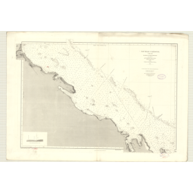 Reproduction carte marine ancienne - 3485 - NOUVELLE-CALEDONIE (Côte Est), HARCOURT (Ilots), KANALA - PACIFIQUE, CORAIL (Mer) -