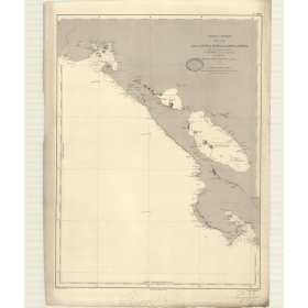 Reproduction carte marine ancienne - 3499 - FONSECA (Golfe), NICOYA (Golfe) - NICARAGUA (Côte Ouest), COSTA RICA (Côte Ouest) -