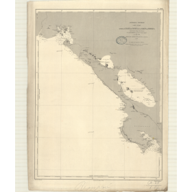 Carte marine ancienne - 3499 - FONSECA (Golfe), NICOYA (Golfe) - NICARAGUA (Côte Ouest), COSTA RICA (Côte Ouest) - PACIFIQUE, AM
