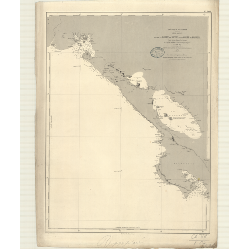 Reproduction carte marine ancienne - 3499 - FONSECA (Golfe), NICOYA (Golfe) - NICARAGUA (Côte Ouest), COSTA RICA (Côte Ouest) - Reproduction carte marine ancienne - 3499 - FONSECA (Golfe), NICOYA (Golfe) - NICARAGUA (Côte Ouest), COSTA RICA (Côte Ouest) -