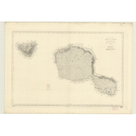 Reproduction carte marine ancienne Shom - 3500 - SOCIETE (îles), TAHITI (île), MOOREA (île) - pOLYNESIE FRANCAISE - p