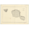 Reproduction carte marine ancienne - 3500 - SOCIETE (îles), TAHITI (île), MOOREA (île) - POLYNESIE FRANCAISE - PACIFIQUE - (1876