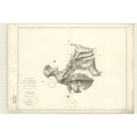 Reproduction carte marine ancienne Shom - 3502 - CAMPBELL (île) - NOUVELLE-ZELANDE - pACIFIQUE - (1876 - 1980)