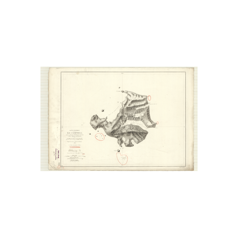 Reproduction carte marine ancienne - 3502 - CAMPBELL (île) - NOUVELLE-ZELANDE - PACIFIQUE - (1876 - 1980)