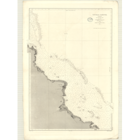 Reproduction carte marine ancienne - 3504 - NOUVELLE-CALEDONIE (Côte Est), BOCAGE (Cap), TUO - PACIFIQUE, CORAIL (Mer) - (1876 -