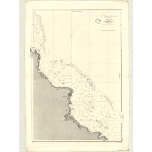 Reproduction carte marine ancienne - 3504 - NOUVELLE-CALEDONIE (Côte Est), BOCAGE (Cap), TUO - PACIFIQUE, CORAIL (Mer) - (1876 - Reproduction carte marine ancienne - 3504 - NOUVELLE-CALEDONIE (Côte Est), BOCAGE (Cap), TUO - PACIFIQUE, CORAIL (Mer) - (1876 -