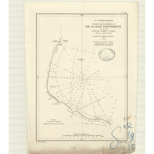 Reproduction carte marine ancienne - 3510 - KOURILES (îles), ITOUROUP (île), URUP (île), ONNEBITSU (Baie) - PACIFIQUE - (1876 - Reproduction carte marine ancienne - 3510 - KOURILES (îles), ITOUROUP (île), URUP (île), ONNEBITSU (Baie) - PACIFIQUE - (1876 -