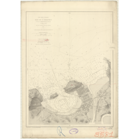 Reproduction carte marine ancienne - 3531 - NOUVELLE-CALEDONIE (Côte Est), TUO, COLNETT (Cap) - PACIFIQUE, CORAIL (Mer) - (1877