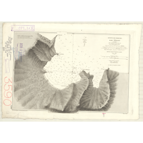 Reproduction carte marine ancienne Shom - 3590 - MARQUISES (îles), HIVA-OA (île), pERIGOT (Baie), pUAMAU (Baie) - pOLY