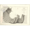 Reproduction carte marine ancienne Shom - 3590 - MARQUISES (îles), HIVA-OA (île), pERIGOT (Baie), pUAMAU (Baie) - pOLY