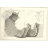 Reproduction carte marine ancienne - 3590 - MARQUISES (îles), HIVA-OA (île), PERIGOT (Baie), PUAMAU (Baie) - POLYNESIE FRANCAISE