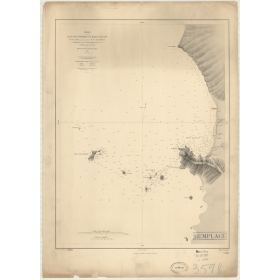 Carte marine ancienne - 3598 - PESCADORES (îles), ANCON (Baie) - PEROU - PACIFIQUE, AMERIQUE DU SUD (Côte Ouest), AMERIQUE DU SU