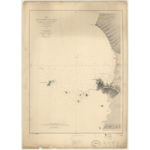 Reproduction carte marine ancienne - 3598 - PESCADORES (îles), ANCON (Baie) - PEROU - PACIFIQUE, AMERIQUE DU SUD (Côte Ouest), A Reproduction carte marine ancienne - 3598 - PESCADORES (îles), ANCON (Baie) - PEROU - PACIFIQUE, AMERIQUE DU SUD (Côte Ouest), A