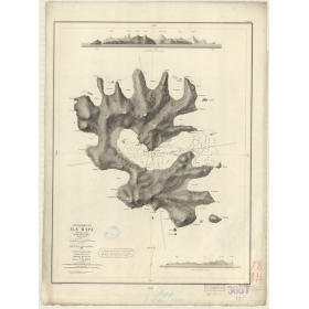 Reproduction carte marine ancienne - 3607 - AUSTRALES (îles), RAPA (île) - POLYNESIE FRANCAISE - PACIFIQUE - (1878 - 1888)