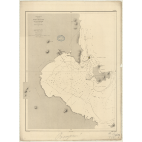 Reproduction carte marine ancienne Shom - 3609 - d'NISON (Port) - pACIFIQUE,AUSTRALIE (Côte Est),CORAIL (Mer) - (1878 -